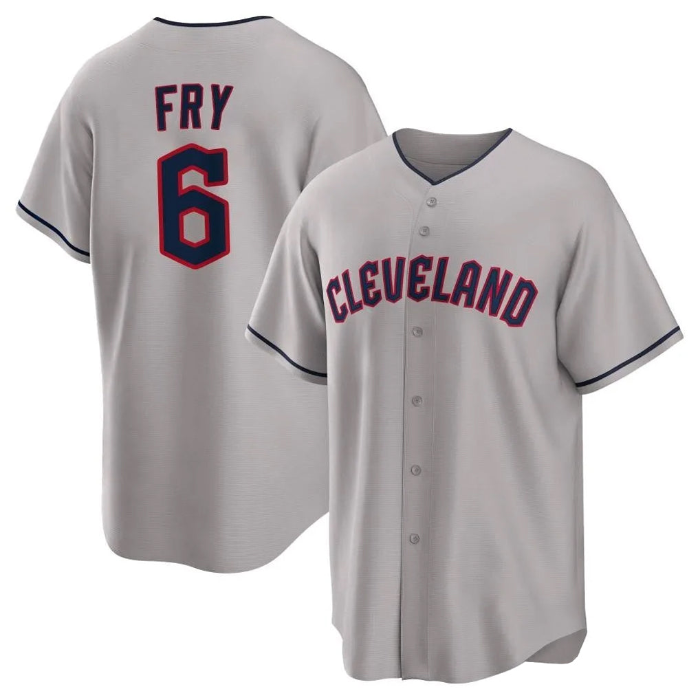 Elroe C.Guardians #6 David Fry Player Gray Game Home Stitched Jerseys