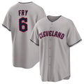 Elroe C.Guardians #6 David Fry Player Gray Game Home Stitched Jerseys