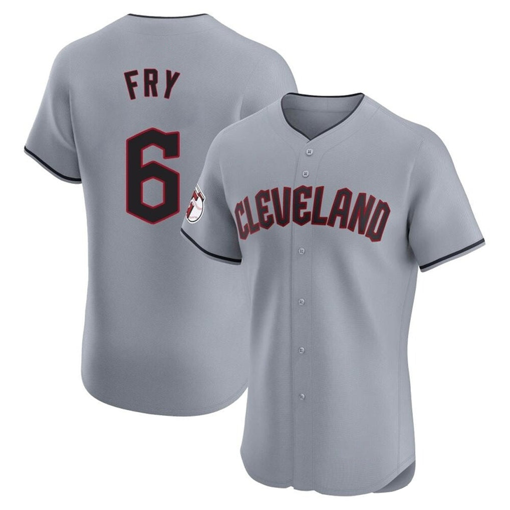 Elroe C.Guardians #6 David Fry Player Gray Road Limited Elite Home Stitched Jerseys