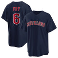 Elroe C.Guardians #6 David Fry Player Navy Game Home Stitched Jerseys