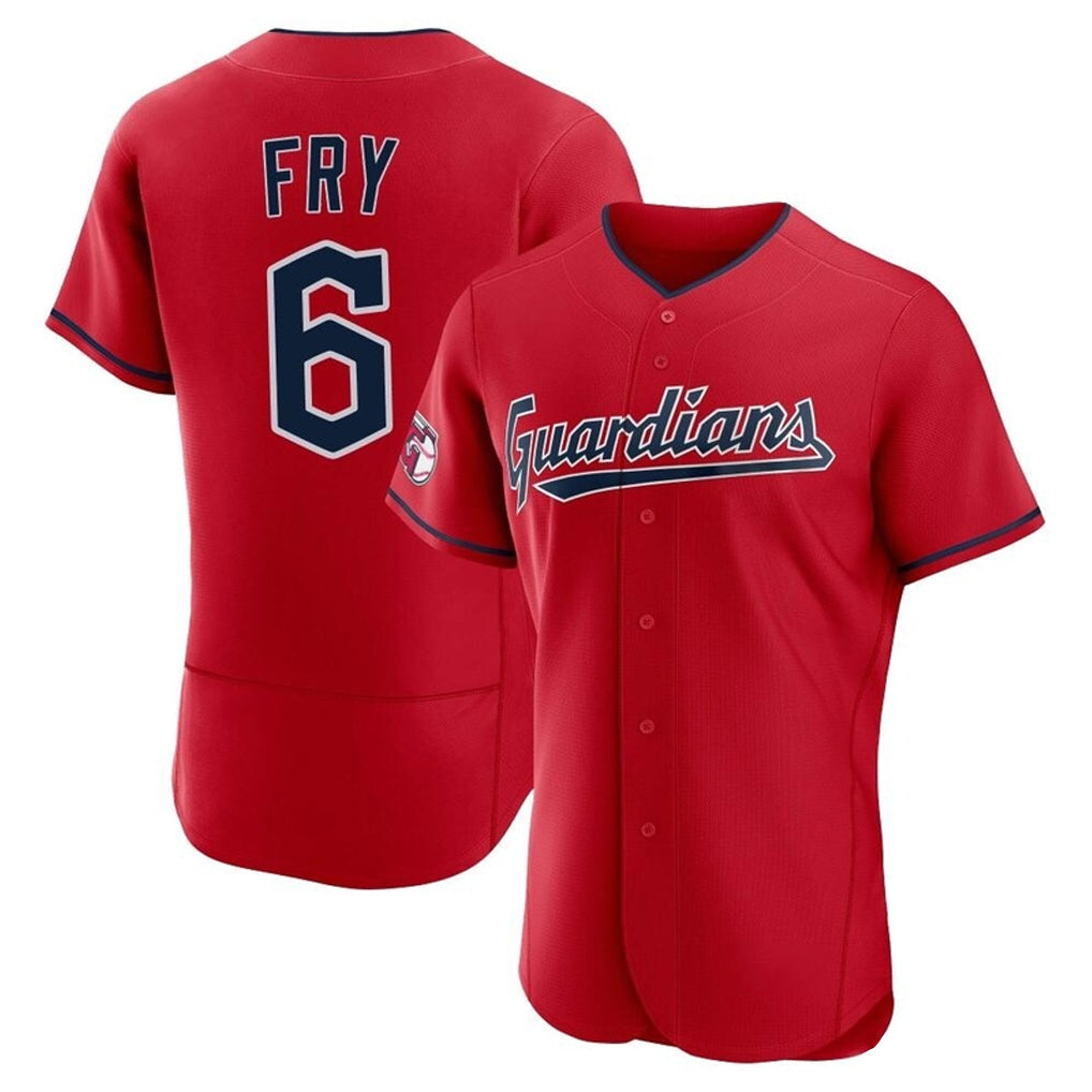 Elroe C.Guardians #6 David Fry Player Red Limited Elite Home Stitched Jerseys