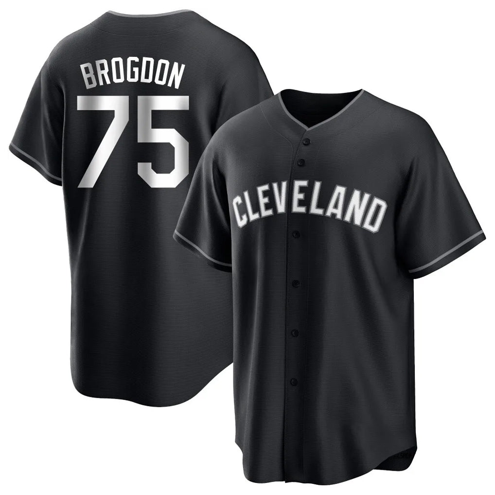 Elroe C.Guardians #75 Connor Brogdon Player Black Home Game Stitched Jerseys