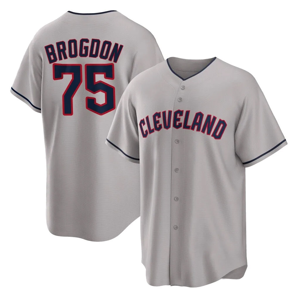 Elroe C.Guardians #75 Connor Brogdon Player Gray Game Home Stitched Jerseys