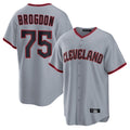 Elroe C.Guardians #75 Connor Brogdon Player Gray Home Game Stitched Jerseys