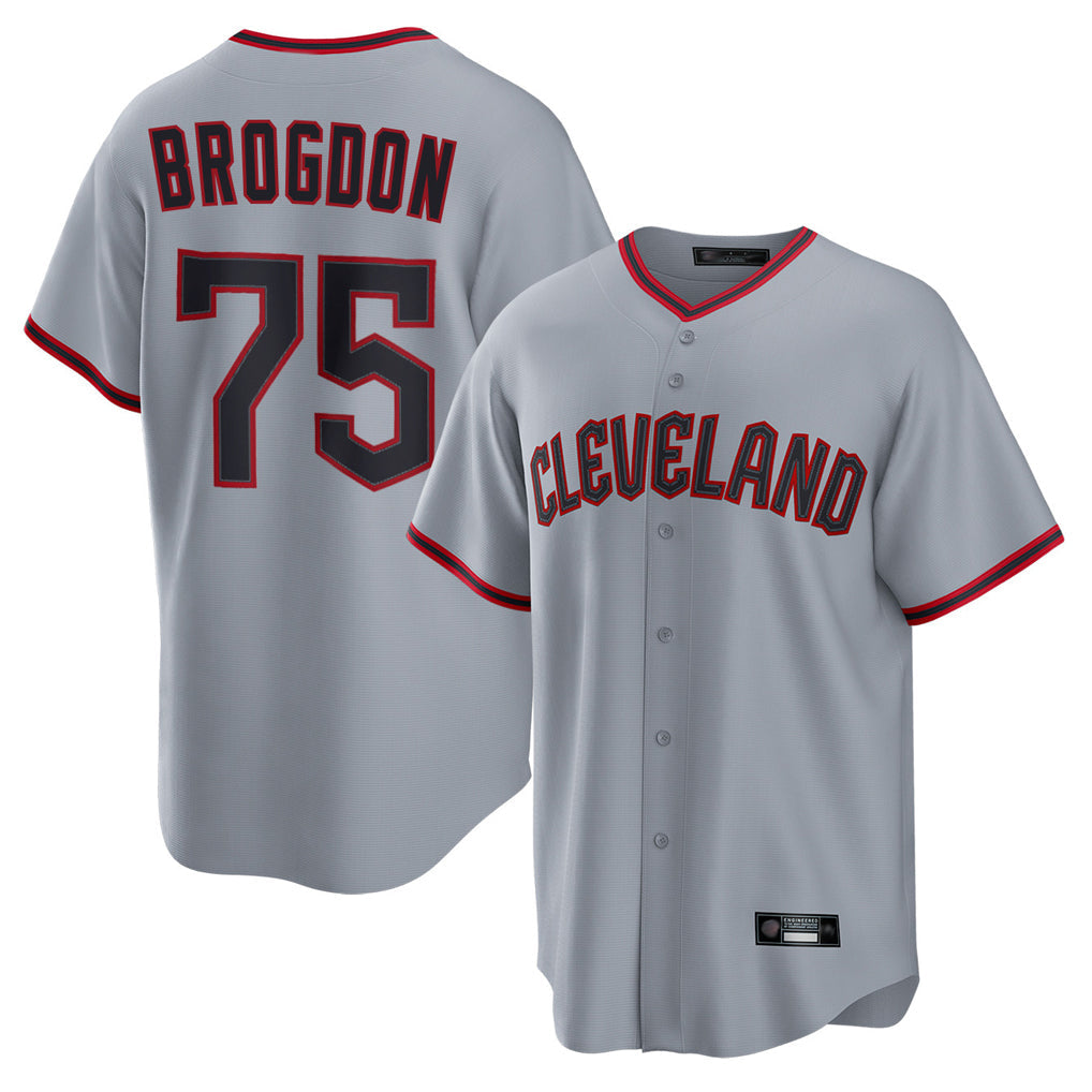 Elroe C.Guardians #75 Connor Brogdon Player Gray Home Game Stitched Jerseys