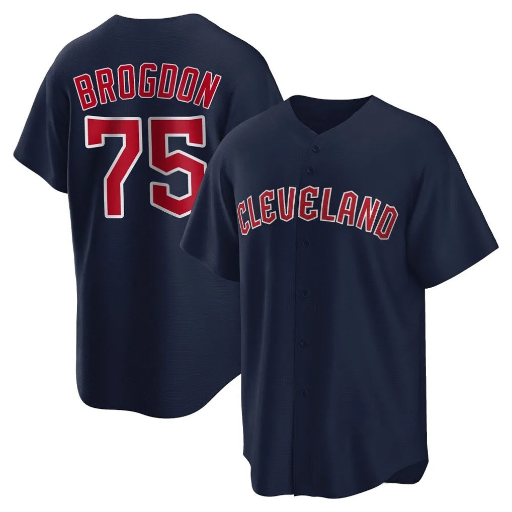 Elroe C.Guardians #75 Connor Brogdon Player Navy Game Home Stitched Jerseys