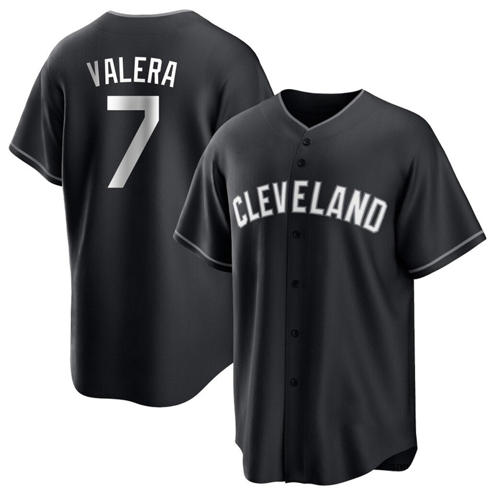 Elroe C.Guardians #7 George Valera Player Black Home Game Stitched Jerseys