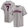 Elroe C.Guardians #7 George Valera Player Gray Game Home Stitched Jerseys