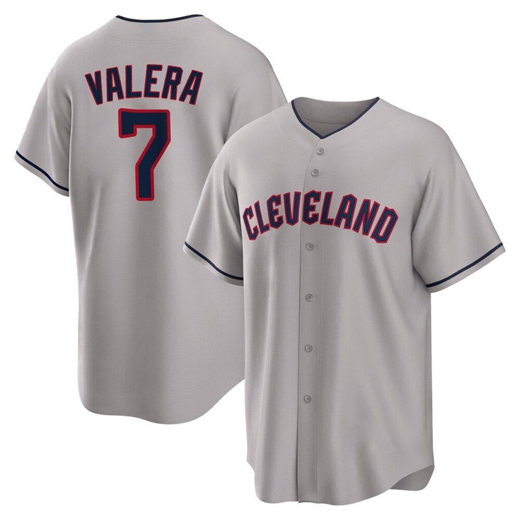 Elroe C.Guardians #7 George Valera Player Gray Game Home Stitched Jerseys