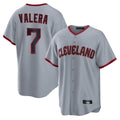 Elroe C.Guardians #7 George Valera Player Gray Home Game Stitched Jerseys