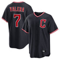 Elroe C.Guardians #7 George Valera Player Navy Home Game Stitched Jerseys