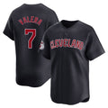 Elroe C.Guardians #7 George Valera Player Navy Limited Home Game Stitched Jerseys