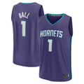 Elroe C.Hornets #1 LaMelo Ball  Purple Fast Break Replica Player Jerseys - Statement Edition