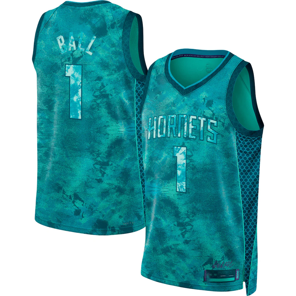 Elroe C.Hornets #1 LaMelo Ball  Teal Select Series Swingman Jerseys