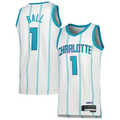 Elroe C.Hornets #1 LaMelo Ball  White Swingman Jerseys - Association Edition