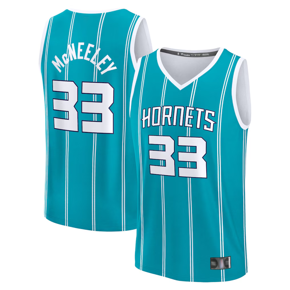 Elroe C.Hornets #33 Liam McNeeley  Teal Fast Break Replica Jerseys - Icon Edition