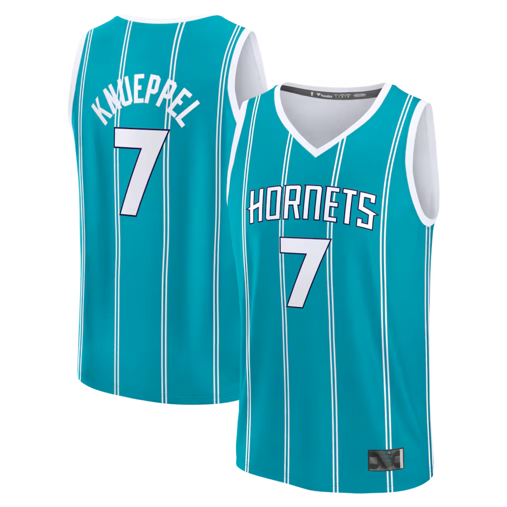 Elroe C.Hornets #7 Kon Knueppel  Teal 2025  Draft First Round Pick Fast Break Replica Jerseys - Icon Edition
