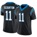 Elroe C.Panthers #11 Nic Scourton Player Black Vapor F.U.S.E. Limited Stitched Jerseys