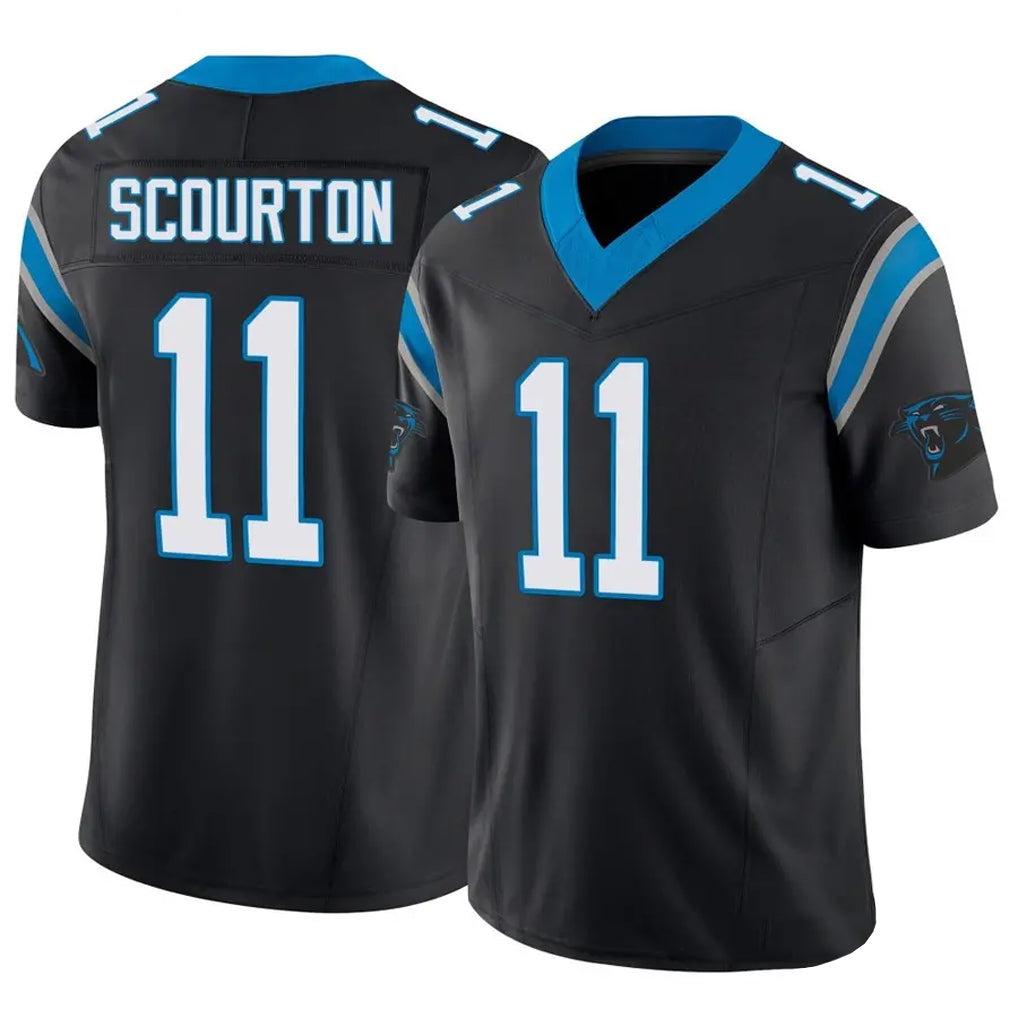 Elroe C.Panthers #11 Nic Scourton Player Black Vapor F.U.S.E. Limited Stitched Jerseys