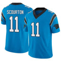 Elroe C.Panthers #11 Nic Scourton Player Blue Limited Vapor F.U.S.E. Home Game Jerseys