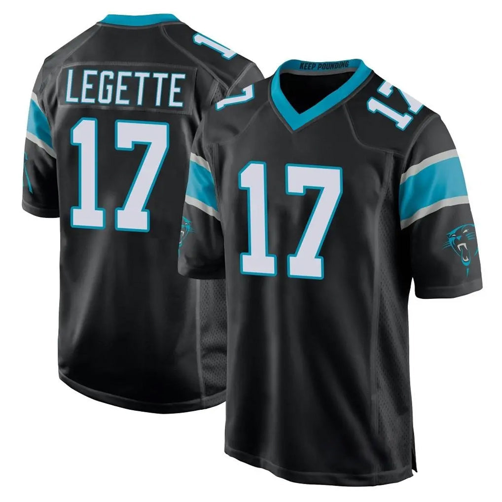 Elroe C.Panthers #17 Xavier Legette Player Black Game Stitched Jerseys