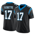 Elroe C.Panthers #17 Xavier Legette Player Black Vapor F.U.S.E. Limited Home Game Stitched Jerseys