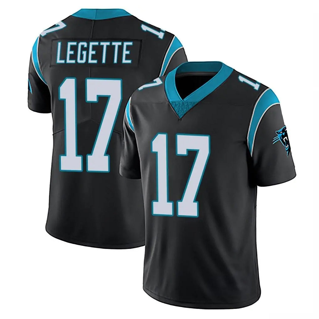 Elroe C.Panthers #17 Xavier Legette Player Black Vapor Untouchable Limited Game Stitched Jerseys