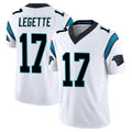 Elroe C.Panthers #17 Xavier Legette Player White Vapor F.U.S.E. Limited Home Game Stitched Jerseys
