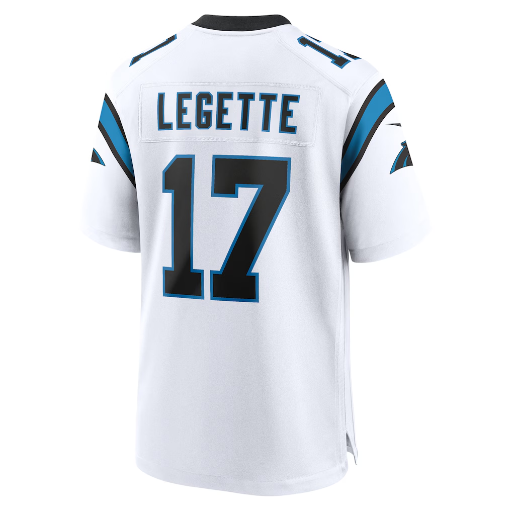 Elroe C.Panthers #17 Xavier Legette White Game Stitched Jerseys