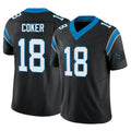 Elroe C.Panthers #18 Jalen Coker Player Black Vapor F.U.S.E. Limited Home Game Stitched Jerseys