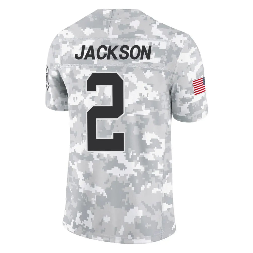 Elroe C.Panthers #2 Michael Jackson Player Arctic Camo Salute to Service Limited Game Stitched Jerseys