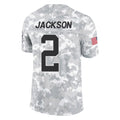 Elroe C.Panthers #2 Michael Jackson Player Arctic Camo Salute to Service Limited Game Stitched Jerseys