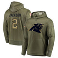 Elroe C.Panthers #2 Michael Jackson Player Olive Salute to Service Hoodies Stitched Jerseys