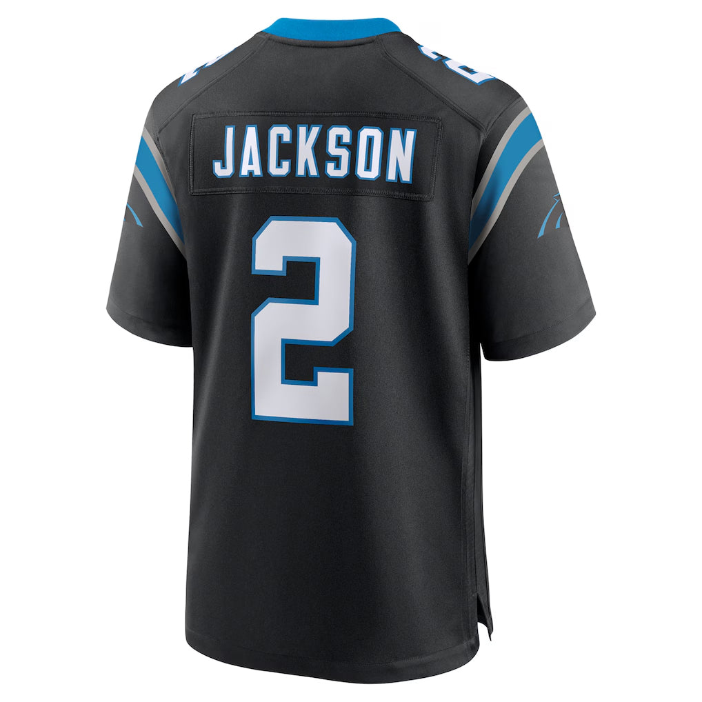 Elroe C.Panthers #2 Mike Jackson Player Black Home Game Stitched Jerseys