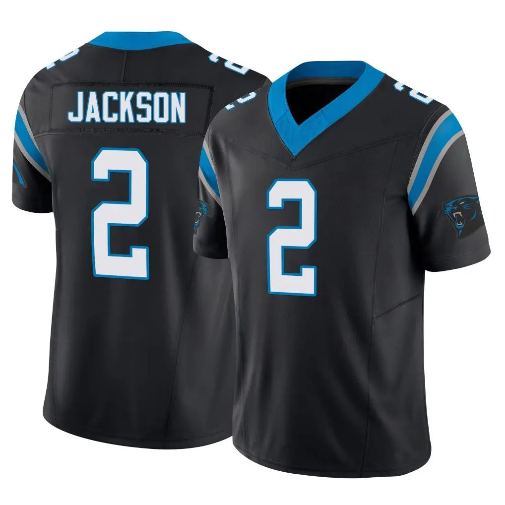 Elroe C.Panthers #2 Mike Jackson Player Black Vapor F.U.S.E. Limited Home Game Stitched Jerseys