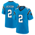 Elroe C.Panthers #2 Mike Jackson Player Blue Home Game Stitched Jerseys