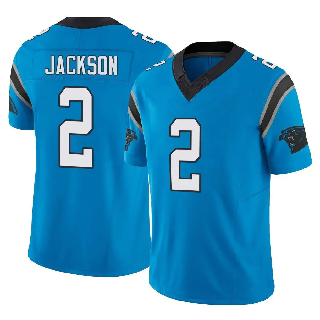 Elroe C.Panthers #2 Mike Jackson Player Blue Vapor F.U.S.E. Limited Home Game Stitched Jerseys