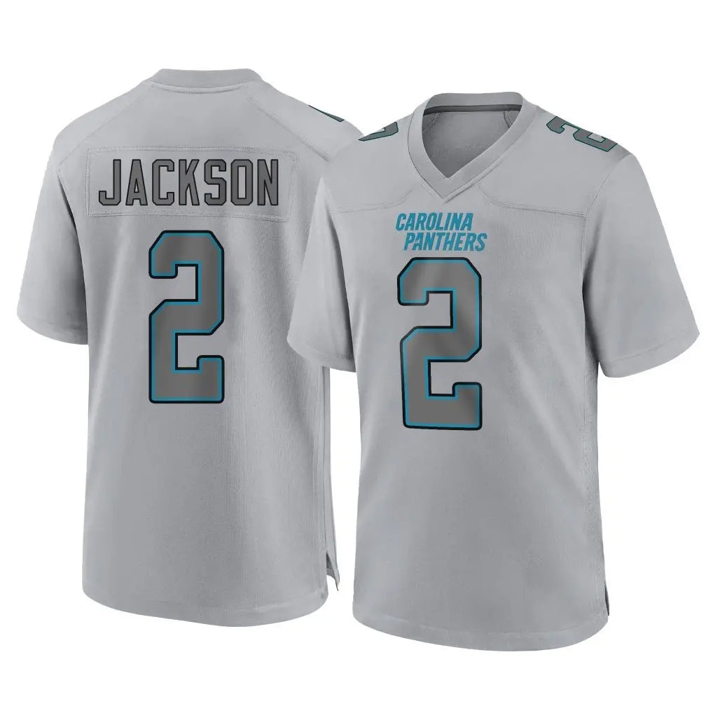 Elroe C.Panthers #2 Mike Jackson Player Gray Atmosphere Fashion Game Stitched Jerseys