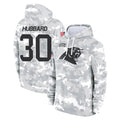Elroe C.Panthers #30 Chuba Hubbard Player Arctic Camo Salute to Service Pullover Hoodies Limited Game Stitched Jerseys