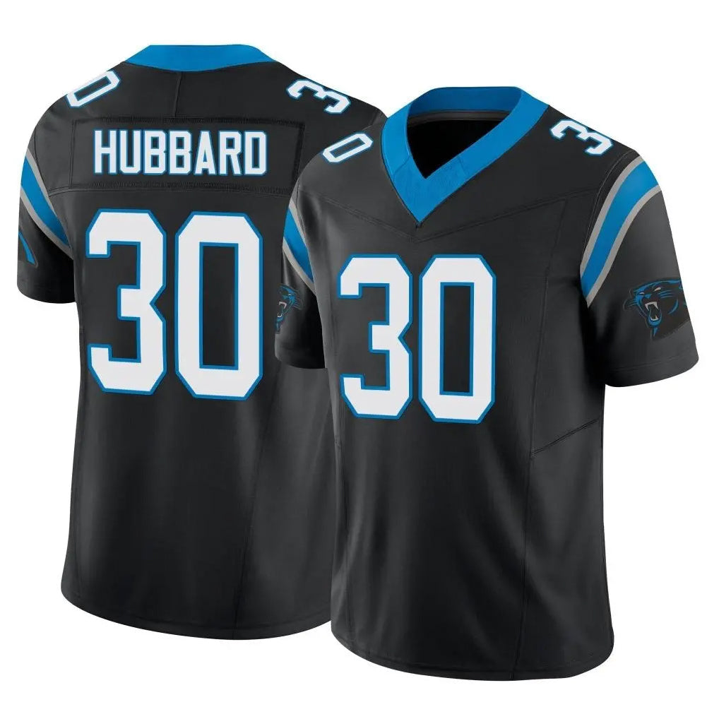 Elroe C.Panthers #30 Chuba Hubbard Player Black Vapor F.U.S.E. Limited Home Game Stitched Jerseys