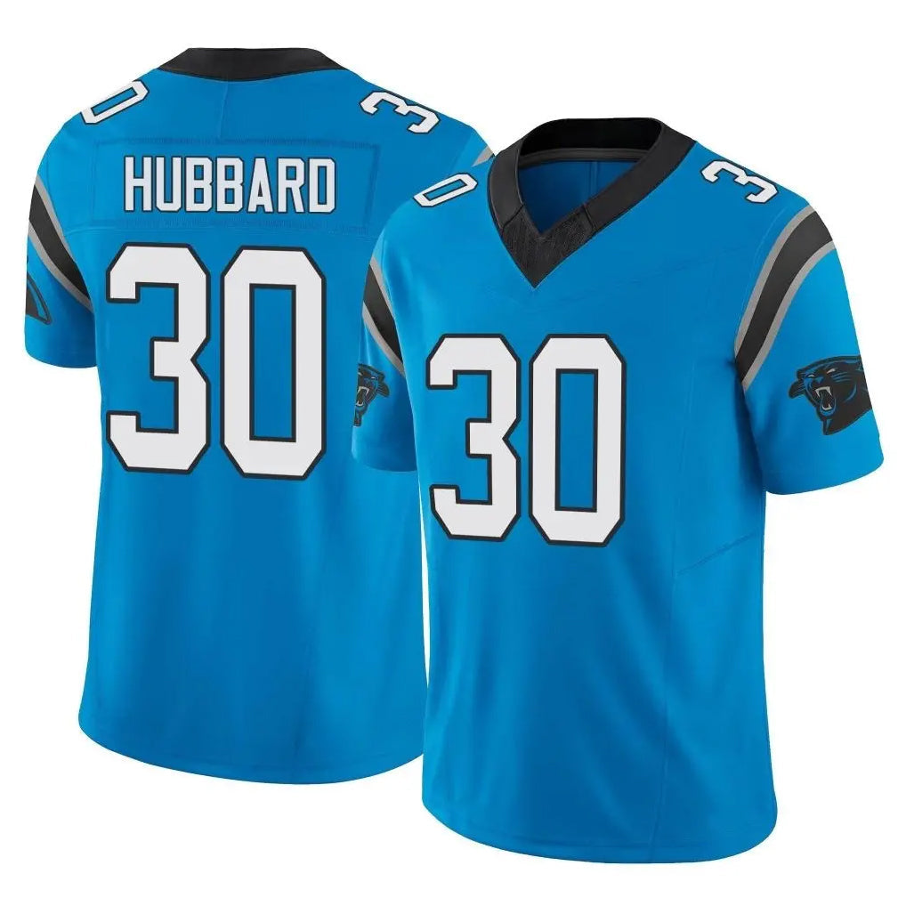 Elroe C.Panthers #30 Chuba Hubbard Player Blue Vapor F.U.S.E. Limited Home Game Stitched Jerseys