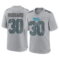 Elroe C.Panthers #30 Chuba Hubbard Player Gray Atmosphere Fashion Game Stitched Jerseys