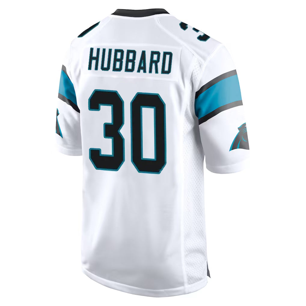 Elroe C.Panthers #30 Chuba Hubbard Player White Game Stitched Jerseys