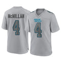 Elroe C.Panthers #4 Tetairoa McMillan Player Gray Atmosphere Fashion Game Stitched Jerseys