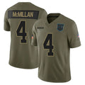 Elroe C.Panthers #4 Tetairoa McMillan Player Salute To Service Olive Limited Stitched Jerseys