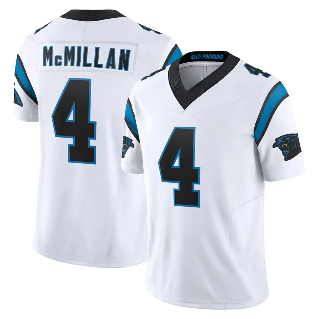 Elroe C.Panthers #4 Tetairoa McMillan Player White Vapor F.U.S.E. Limited Home Game Stitched Jerseys