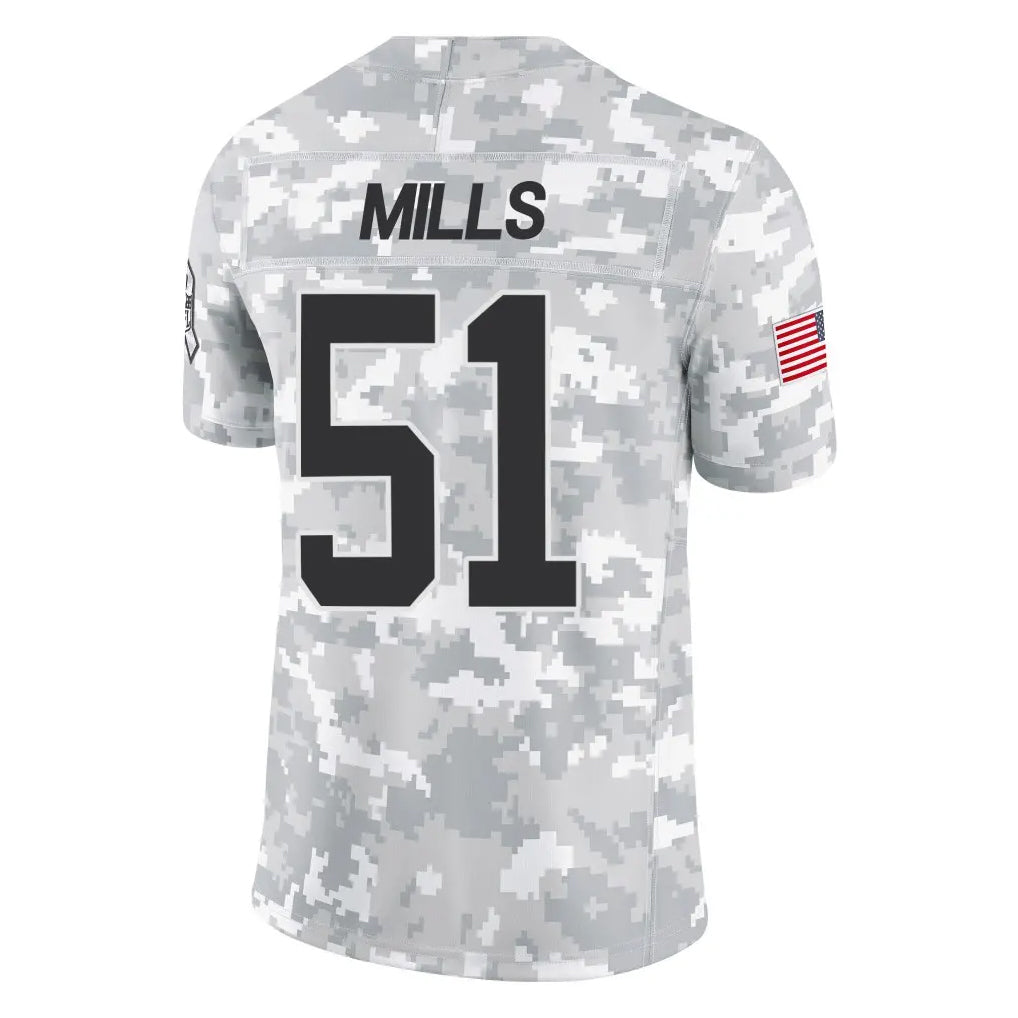 Elroe C.Panthers #51 Sam Mills Player Arctic Camo Salute to Service Limited Game Stitched Jerseys