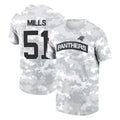 Elroe C.Panthers #51 Sam Mills Player Arctic Camo Salute to Service T-Shirt Hoodies Stitched Jerseys