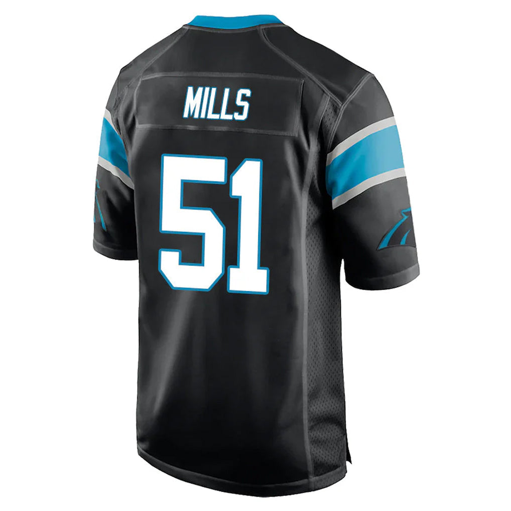 Elroe C.Panthers #51 Sam Mills Player Black Game Stitched Jerseys