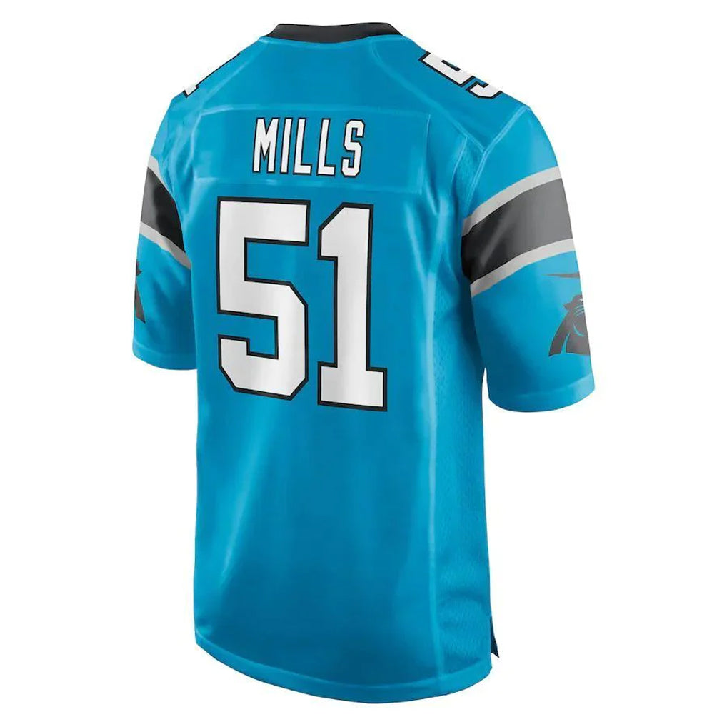 Elroe C.Panthers #51 Sam Mills Player Blue Game Stitched Jerseys